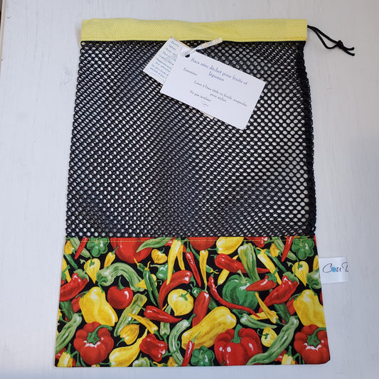 Sac en filet - Moyen - Poivrons