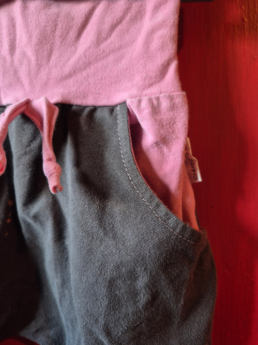Pantalon évolutif - Rose et gris - Créations M3