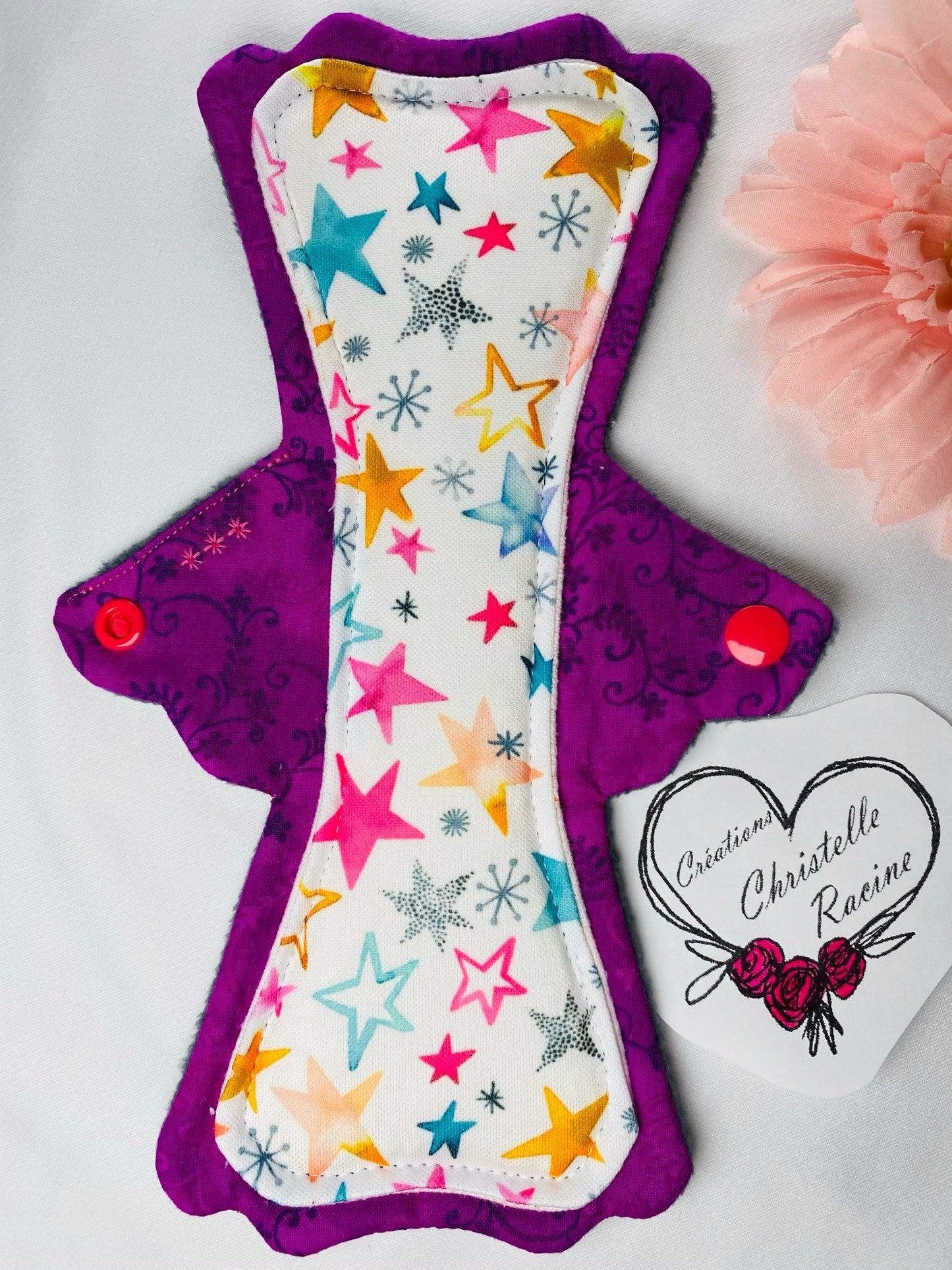 Serviette hygiénique - Abondante - 9,5'' - Étoiles